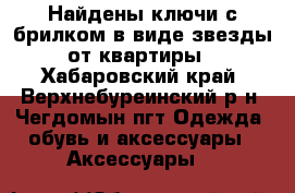 Найдены ключи с брилком в виде звезды от квартиры - Хабаровский край, Верхнебуреинский р-н, Чегдомын пгт Одежда, обувь и аксессуары » Аксессуары   